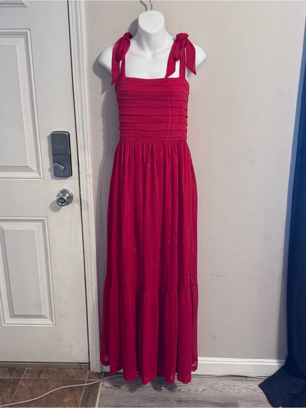 NWT RED MAXI DRESS 1X